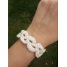 Crochet Boho Braid Bracelet, Ecru Off White, Adjustable From 7" To 8.5"+  Wholesale