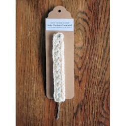 Crochet Boho Star Design Bracelet, Ecru Off White, Adjustable From 7" To 8.5"+  Wholesale