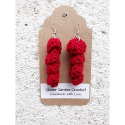 Twist Twirl Crochet  Drop  Earrings, Mixed