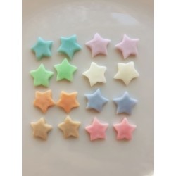 Pairs of Porcelain Clay Pastel Stars For Stud  Earring Making