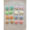 Pairs of Porcelain Clay Pastel Stars For Stud  Earring Making