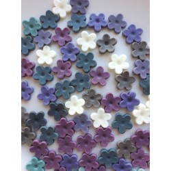 Pairs of Porcelain Clay Flowers in Neutral Tones For Stud  Earring Making