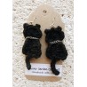 Crochet Cat or Fat Bottomed Kitten Kitty Earrings