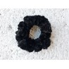 3.5" Wholesale Black Crochet Velveteen Chenille Scrunchies.