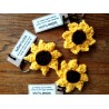 Boho Crochet Sunflower Sun Flower Design Keychain.