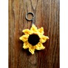 Boho Crochet Sunflower Sun Flower Design Keychain.