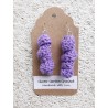 Lilac Crochet Twist Twirl Drop  Earrings