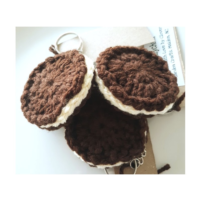 3 Pack of Crochet Cookie Keychains