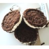 3 Pack of Crochet Cookie Keychains