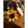 Boho Crochet Sunflower Sun Flower Design Keychain.