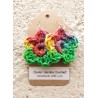 Cotton Rainbow Daisy Flower Crochet  Drop  Earrings, Wholesale