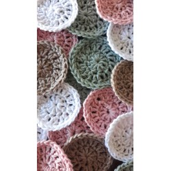 Soft White Re-usable Crochet Cotton Makeup Remover Rounds 3"