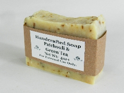 Lard and Lye Bar Soap with Patchouli and Green Tea.-0