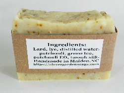 Lard and Lye Bar Soap with Patchouli and Green Tea.-1
