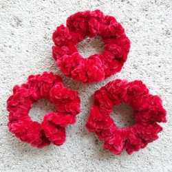 3 Pack of 3.5" Red Crochet...