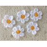 Daisy Flower Crochet Drop  Earrings