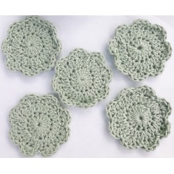 10 Pack of Soft Sage Green Facial Scrubbies or Makeup Removers