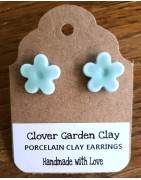 Handmade wholesale porcelain clay stud earrings by Clover Garden Crafts