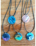 Wholesale Porcelain Clay Pendant Necklaces Handmade in the USA